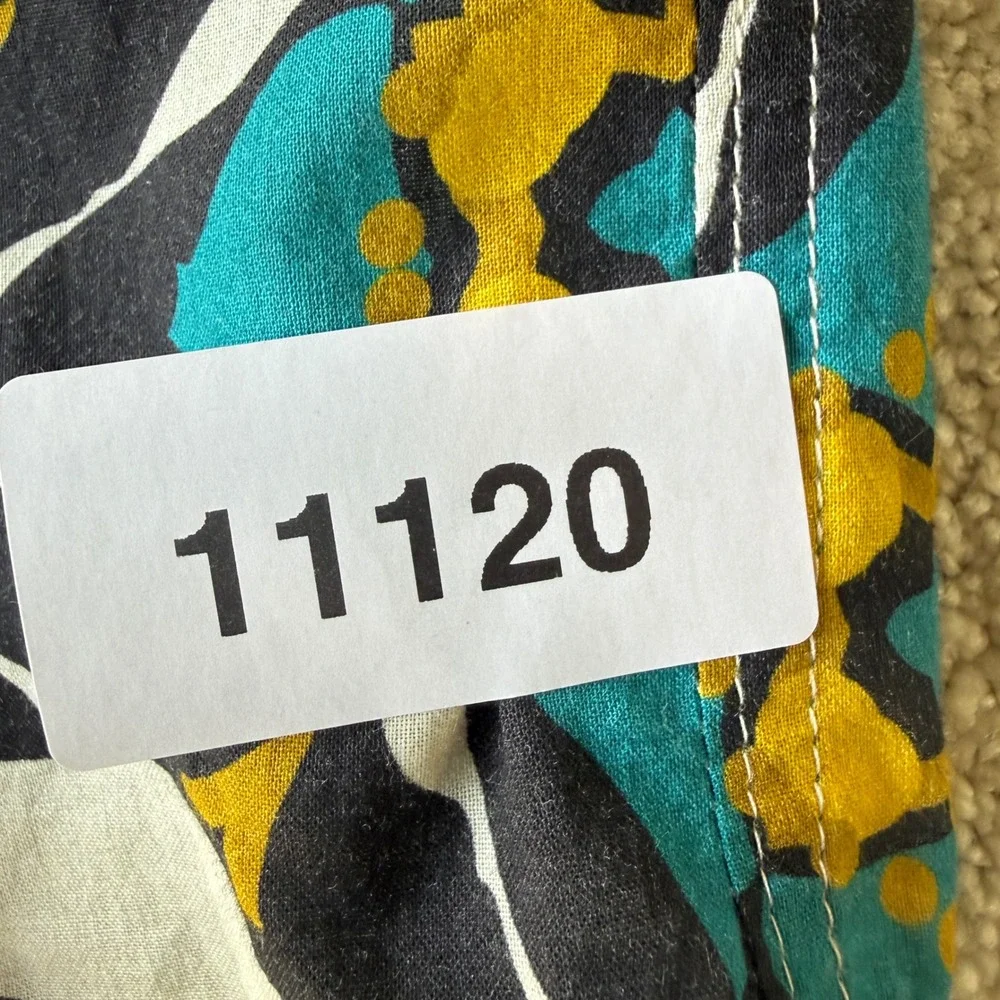 Anthropologie Exquise Button Down Shirt 4 Multi Geometric Kaleidoscope Print - Picture 15 of 15